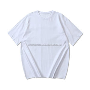 Camiseta de algodón con logotipo bordado liso cómodo de alta calidad para hombre, camiseta de disfraz de 240 gramos de gran tamaño - Product Image 6