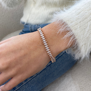 Handcrafted Lab Grown Diamond Bracelet 14K <b>Gold</b> IGI Verified 10K 18K White <b>Rose</b> Yellow <b>Gold</b> Ethical Fine Jewelry Gift - Product Image 1