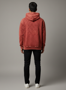 Sweat à capuche personnalisé délavé à l'acide pour homme, livraison rapide, épais 500 GSM, coupe oversize, effet vieilli, polaire vierge, streetwear - Product Image 3