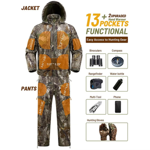 เสื้อผ้าล่าสัตว์ OEM แจ็คเก็ตกันน้ำอุ่นสำหรับเดินป่า เสื้อผ้าผู้ชายแนวทหาร แจ็คเก็ตสำหรับล่าสัตว์ - Product Image 2