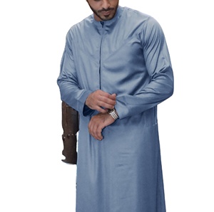 Modesta moda islámica mejor Color atractivo diseño modesto desgaste musulmán hombres Thobe venta al por mayor o cuello personalizado V estilo pecho thobe - Product Image 4