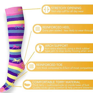 ถุงเท้าขี่ม้าดีไซน์น้ำหนักเบา สวมใส่สบายตลอดวัน พร้อมผ้าควบคุมความชื้นและสวมใส่ง่าย - Product Image 5