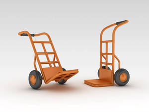 Chariot à main robuste et chariot à plateforme pour le transport de matériaux industriels, chariots pour la logistique - Product Image 5