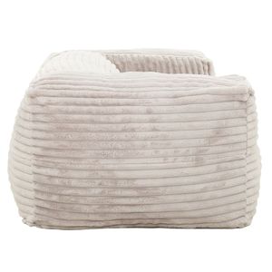 Sofá Puff de Espuma Viscoelástica de 71 Pulgadas para Sala de Estar, Sillón Reclinable de Tela Suave con Reposabrazos en Color Beige - Product Image 2