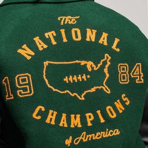 Chaqueta Letterman de Lana Vintage para Hombre, Talla Grande, con Bordado de Cuero Personalizado en la Parte Delantera, Cuello Alto, de Alta Calidad, para Invierno - Product Image 4