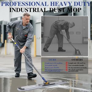For Masthome 36\" Commercial Heavy Duty Industrial <b>Mop</b> with 3 Pads Professional 60\" Microfiber <b>Mops</b> for <b>Floor</b> Cleaning - Product Image 2
