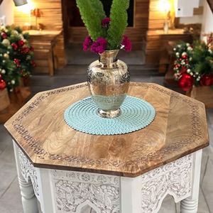 Vase vintage en laiton avec plante de fougère pour la décoration intérieure - Product Image 2
