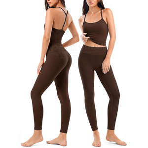 Stylish Women <b>Yoga</b> Sets Solid Eco-Friendly Soft Lightweight Two Piece Activewear Outfit for <b>Yoga</b> <b>Pilates</b> Workout Fitness - Product Image 3