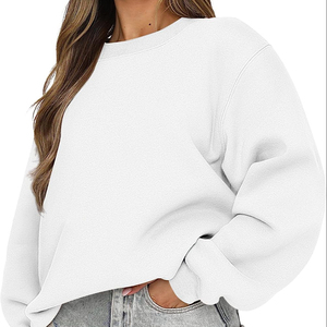 Sudadera Cómoda de Cuello Redondo para Mujer, Prenda Esencial Minimalista para el Armario, Sudadera Oversize para Mujer - Product Image 4