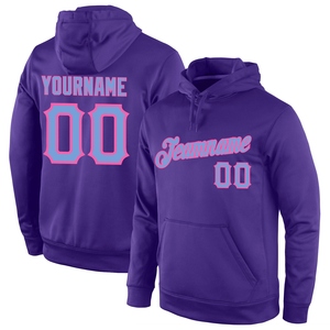 Sudadera con Capucha Deportiva Personalizada de Diseño Nuevo, Cosida a Medida, en Morado, Azul Claro y Rosa, Venta al Por Mayor Directa de Fábrica - Product Image 1