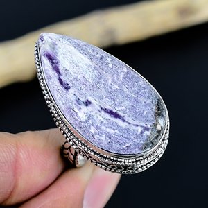 Natural Chaorite Gemstone 925 Sterling Silver Plated Handmade Rings - Product Image 1