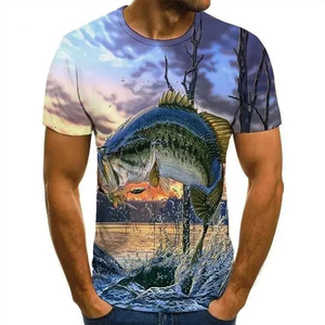 เสื้อยืดแฟชั่นทรงโอเวอร์ไซส์ ผ้าถักผสมสแปนเด็กซ์/โพลีเอสเตอร์ สวมใส่สบาย เหมาะสำหรับกีฬา เดินป่า ล่าสัตว์ ตกปลา ป้องกันแสงแดด UPF 50 แห้งเร็ว - Product Image 2