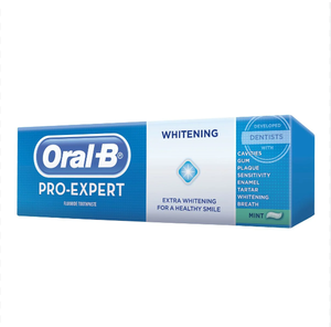 Dentifrice Oral-B pour adultes, blanchissant et pour dents sensibles, saveur menthe, parfum pêche aux herbes, anti-caries, usage domestique, 30 ml - Product Image 6