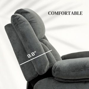 Poltrona Reclinabile Moderna Monoposto con Funzione Lift, Estensibile, USB, Massaggio, Regolabile, Imbottitura in Schiuma, Tessuto in Pelle, Legno, Manuale e Elettrica - Product Image 5