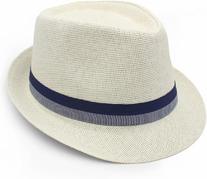 Sombrero de Sol Fedora de Ala Ancha, Informal, Transpirable, de Verano, Unisex, para Playa, Ajustable, de Papel - Product Image 1