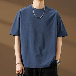 Heavyweight High Quality 270 GSM Heavy Weight <b>Box</b> Fit 100% Cotton <b>Drop</b> Shoulder Oversized Cropped Boxy T Shirts for Men - Product Image 5