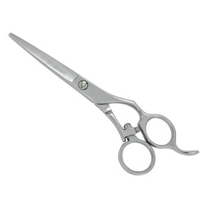 Ciseaux de coiffure professionnels pivotants couleur argent, en acier inoxydable de haute qualité, tranchants, pour droitiers, usage en salon - Product Image 1