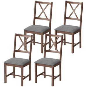 Set di 4 sedie da pranzo grigie per soggiorno e cucina, mobili da giardino - Product Image 5