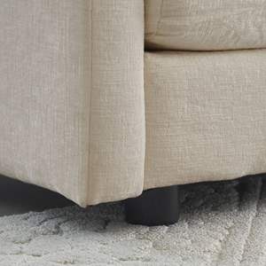 Solution pour petits espaces : Canapé deux places en chenille avec ottoman et repose-pieds, sectionnel en L pour une assise confortable - Product Image 5