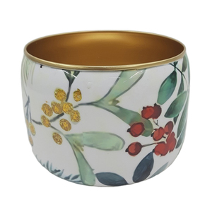 Jardinière en métal revêtu blanc et floral de qualité supérieure pour l'affichage de plantes d'intérieur et d'extérieur - Product Image 1