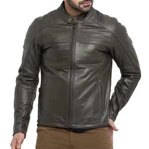 Chaqueta de Cuero para Hombre de Manga Larga, Moderna y de Alta Calidad, con Cuello Alto, Estilo Urbano, para Invierno, Venta Directa de Fábrica - Product Image 3