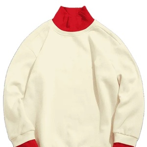 Premium Oversized Mock Neck Sweatshirt for women Contrast Body with Same Color Collar Cuff Hem Mockneck women sweatshirts - Product Image 3