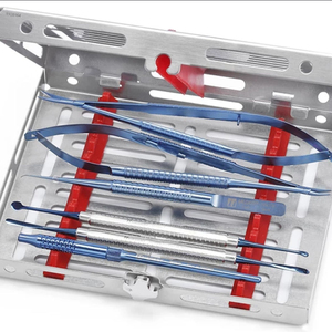 Kit de chirurgie dentaire 10 pièces, ensemble d'instruments dentaires en acier pour interventions chirurgicales buccales, extractions et implantations, comprend des sondes - Product Image 5