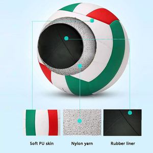 Ballon de volley-ball de plage en PU souple imperméable, personnalisable avec logo, directement de l'usine, OEM, ballon de sport de plage imprimé avec logo personnalisé - Product Image 5