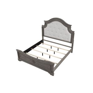 Set camera da letto 5 pezzi Grace Queen in grigio - Product Image 3