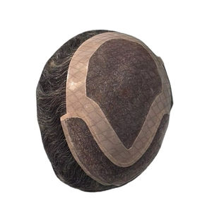 Peluca de Cabello Remy con Frente de Encaje Mono para Hombre, la Más Vendida, Encaje HD Transparente, Peluca de Cabello Humano de Alta Calidad Taz Hair Bangladesh - Product Image 5