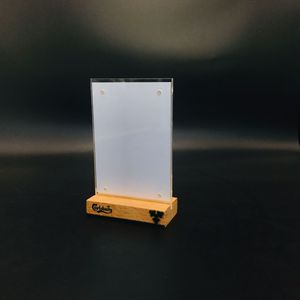 Support de signalisation vertical en acrylique transparent, présentoir inclinable moderne, étagère en plastique légère pré-assemblée - Product Image 6