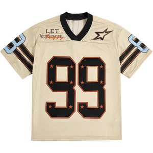 Factory Custom Vintage Streetwear Mesh Regular Fit <b>Cropped</b> <b>Top</b> Ice Hockey Football Jerseys T-shirt <b>Men</b> Plus Size Eco-Friendly - Product Image 5