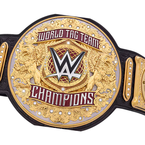 Cinturón de Campeonato Mundial de Parejas de la WWE con Detalles y Adornos Dorados, Cinturones de Lucha Icónicos para Fanáticos - Product Image 4