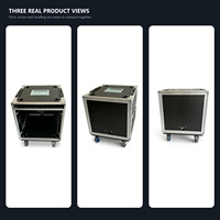 Flight case 12U 19 pouces pour amplificateur avec porte coulissante et roulettes pour équipement audio de tournée OEM ODM