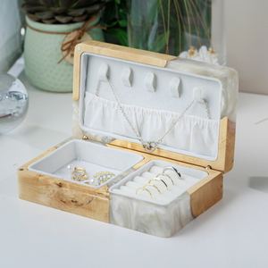 Boîte à bijoux en bois Breakwooden, boîte à alliances, boîte de demande en mariage, boîte à alliances d'anniversaire en bois - Product Image 5