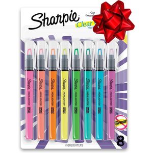 Evidenziatori Fluorescenti Trasparenti Assortiti, Confezione da 8, Punta a Scalpello per Uso Scolastico e d'Ufficio, per Insegnanti - Product Image 1