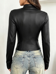 Women <b>Leather</b> Jackets Wholesale Custom Logo Genuine <b>Leather</b> Biker Jackets Motorcycle Fashion Outerwear - Product Image 2