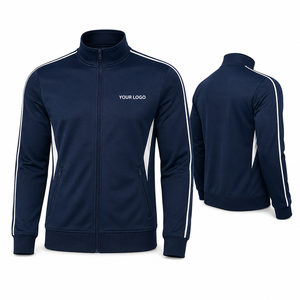 Chaqueta Deportiva de Doble Tejido de Poliéster para Entrenamiento en Equipo, Cuello Alto, Chaqueta Deportiva para Gimnasio, Proveedor de Ropa Deportiva Personalizada OEM - Product Image 1