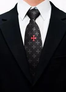 Corbata de inspiración masónica para hombre, con símbolo de compás cuadrado, corbata formal, nueva, elegante, para negocios, bodas, fiestas. - Product Image 4