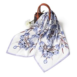 Exclusive Women <b>Silk</b> Scarf Custom Printed Luxury <b>Silk</b> <b>Head</b> Scarf Square Neck <b>Wrap</b> Fashion Bandana OEM Bulk Wholesale - Product Image 3