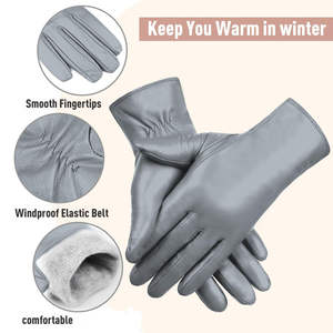 Guantes de Cuero para Mujer, Forrados, Cálidos, de Invierno, a la Moda, Fabricados por Glovers Leather Manufacturer - Product Image 3