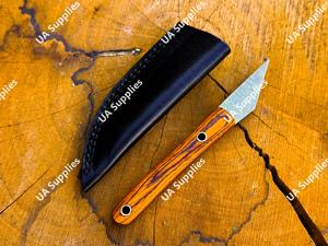 มีดพกพา EDC งานแฮนด์เมด ใบมีดคมกริบ ดามัสกัส ใบมีดคงที่ พรีเมียม ขนาด 2 นิ้ว มีดคัตเตอร์แบบถูกกฎหมาย มีดทรงดินสอ พร้อมปลอก OEM - Product Image 3