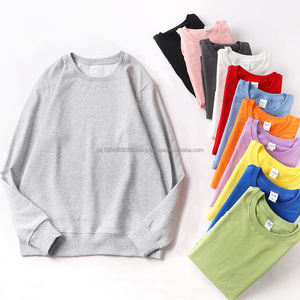 เสื้อสเวตเตอร์ผ้าฟลีซของผู้ชายเสื้อคอกลมผ้าคอตตอน100% แบบสวมออกแบบได้ตาม380gsm - Product Image 1