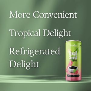 ขวดน้ำอัดลม290มล. น้ำเมล็ดโหระพารสชาติธรรมชาติน้ำผักผลไม้กรองน้ำซุปข้นสี - Product Image 5