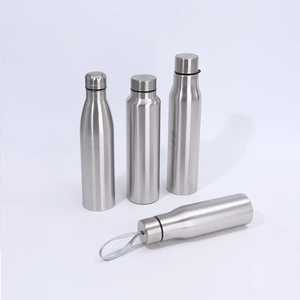 Wholesale Stainless Steel Water <b>Bottles</b> Assorted Shapes Single Wall Metal <b>Flask</b> with Carrying Strap Eco Friendly Sports Canteen - Product Image 1