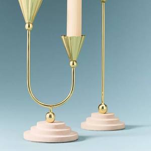 Ensemble de bougeoirs modernes nordiques coniques, en métal géométrique minimaliste avec base en marbre, pour la décoration de table d'événements du Golfe - Product Image 6