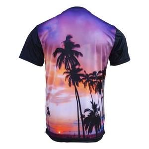 Hot Sale Men's Multi Design Sublimation Print Short Sleeve O-Neck Casual Regular Fit Knitted Polyester Quick Dry T-Shirt - Product Image 3