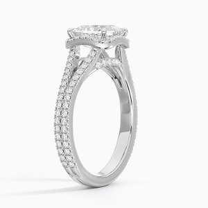 Bague BOJ 089 en argent 925, taille princesse, avec halo de pierres et griffes, solitaire diamant 2 carats, couleur D, VVS1, moissanite certifiée GRA, prix bas - Product Image 2