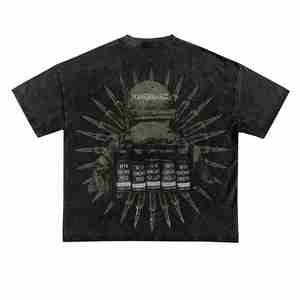 Camiseta de Manga Larga para Hombre, 100% Algodón, Cuello Redondo, Estampado Serigrafiado, Corte Holgado, Informal, Transpirable, para Verano, con Logotipo Personalizado - Product Image 2