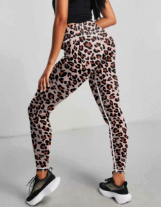 เลกกิ้งถักนิตติ้งคุณภาพสูงสำหรับผู้หญิง ระบายอากาศได้ดี ความยาวระดับเข่า เอวสูง ผ้ายืดบาง ผลิตจากสแปนเด็กซ์/ไนลอน รับผลิตตามแบบ พร้อมบริการติดโลโก้ OEM - Product Image 5